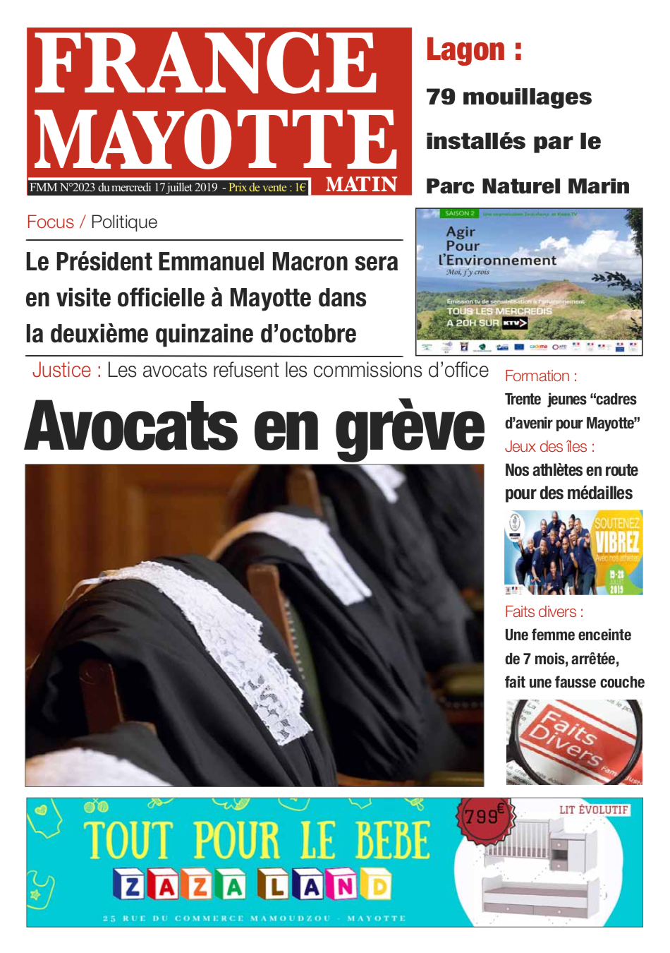 France Mayotte Mercredi 17 juillet 2019