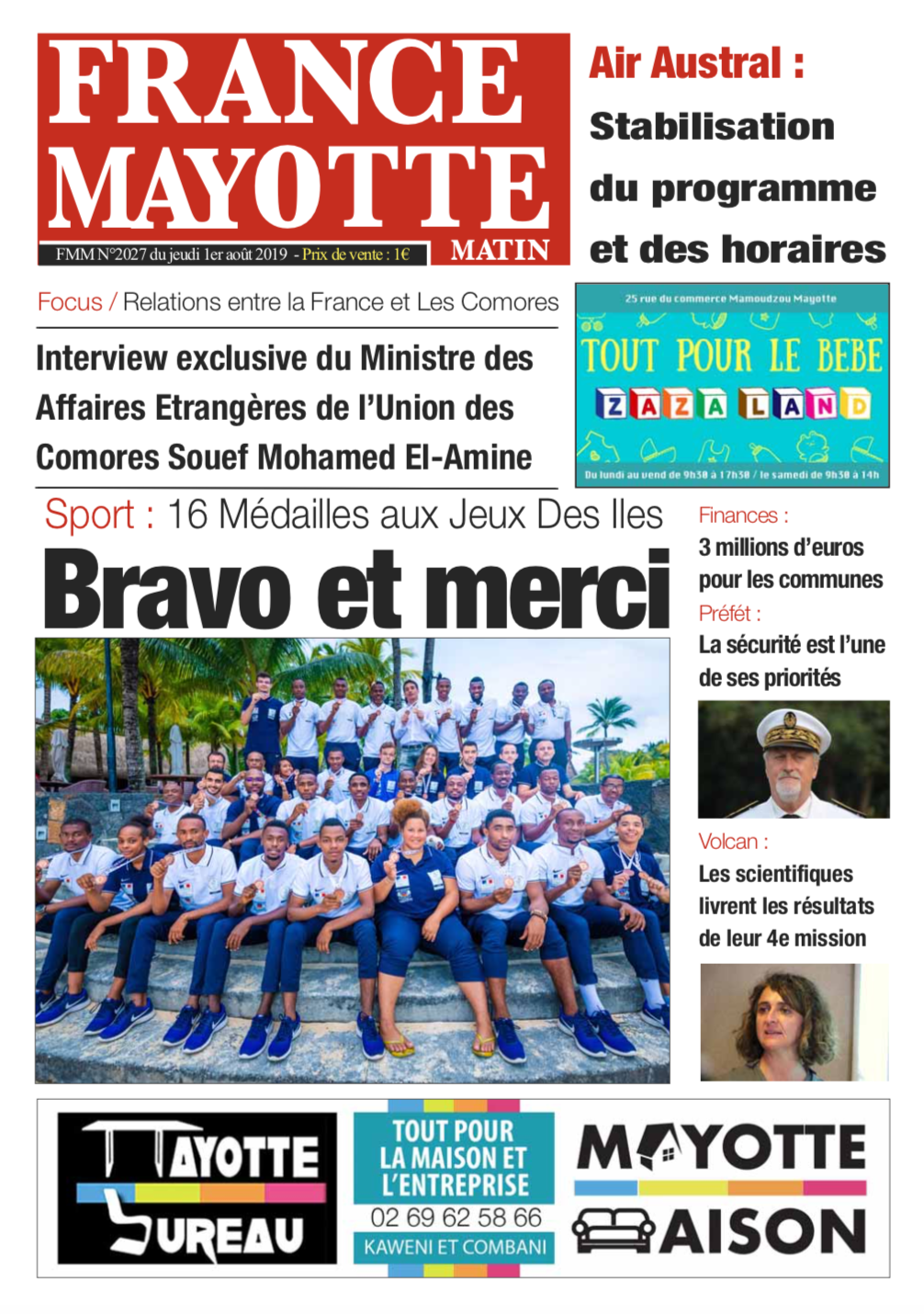 France Mayotte Jeudi 1er août 2019