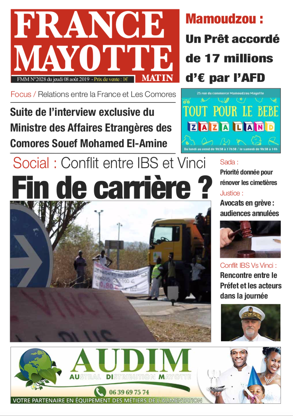 France Mayotte Jeudi 8 août 2019