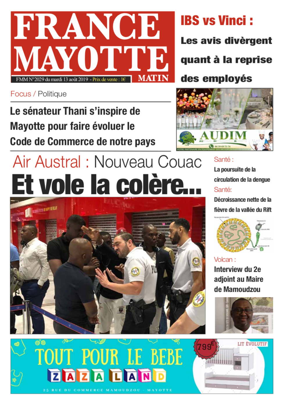 France Mayotte Mardi 13 août 2019