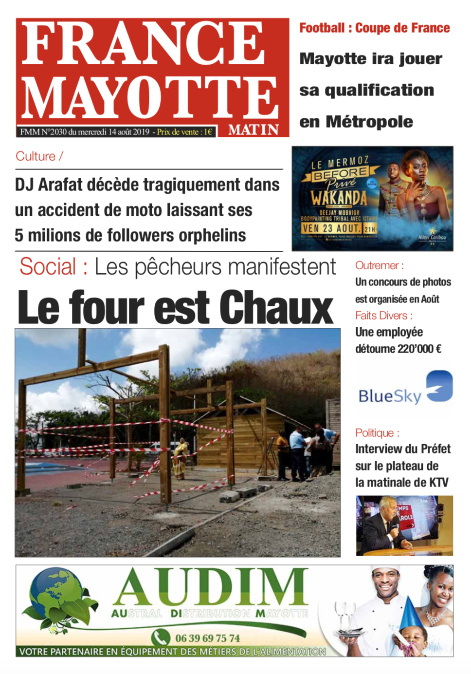 France Mayotte Mercredi 14 août 2019