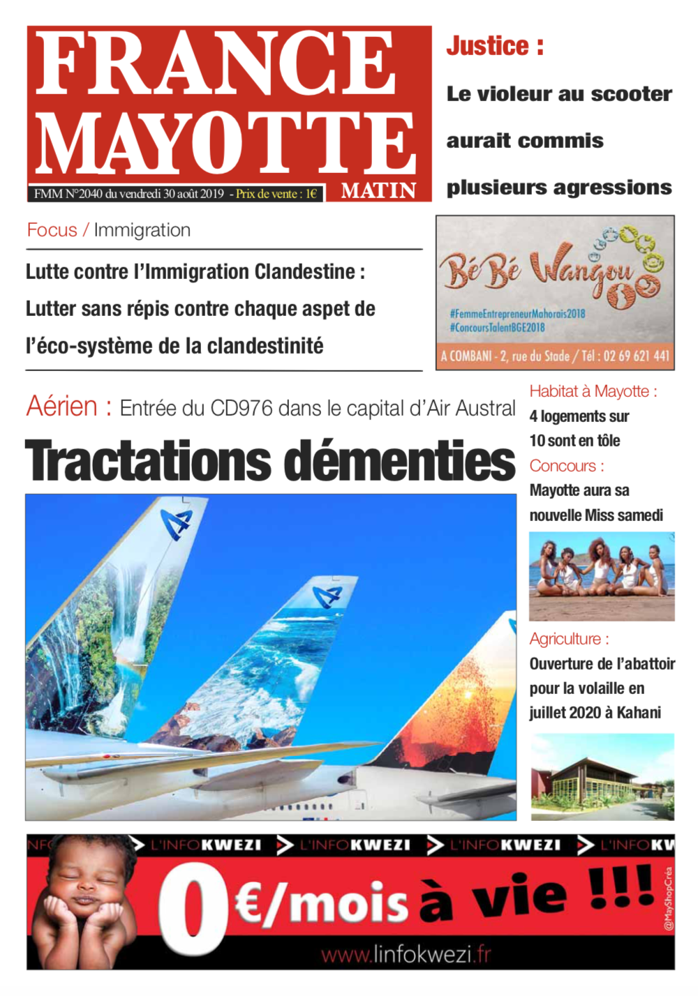 France Mayotte Vendredi 30 août 2019