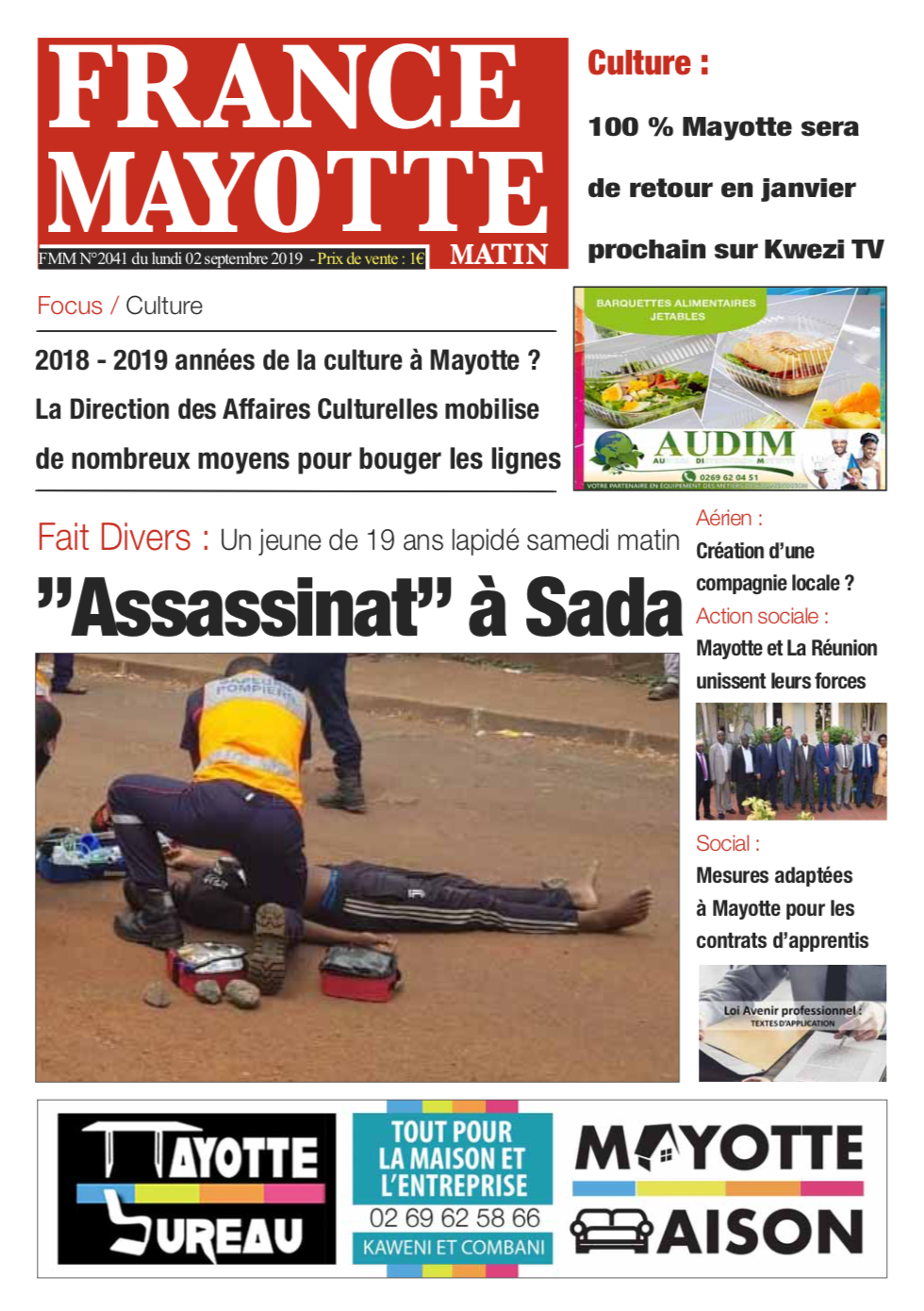 France Mayotte Lundi 2 septembre 2019