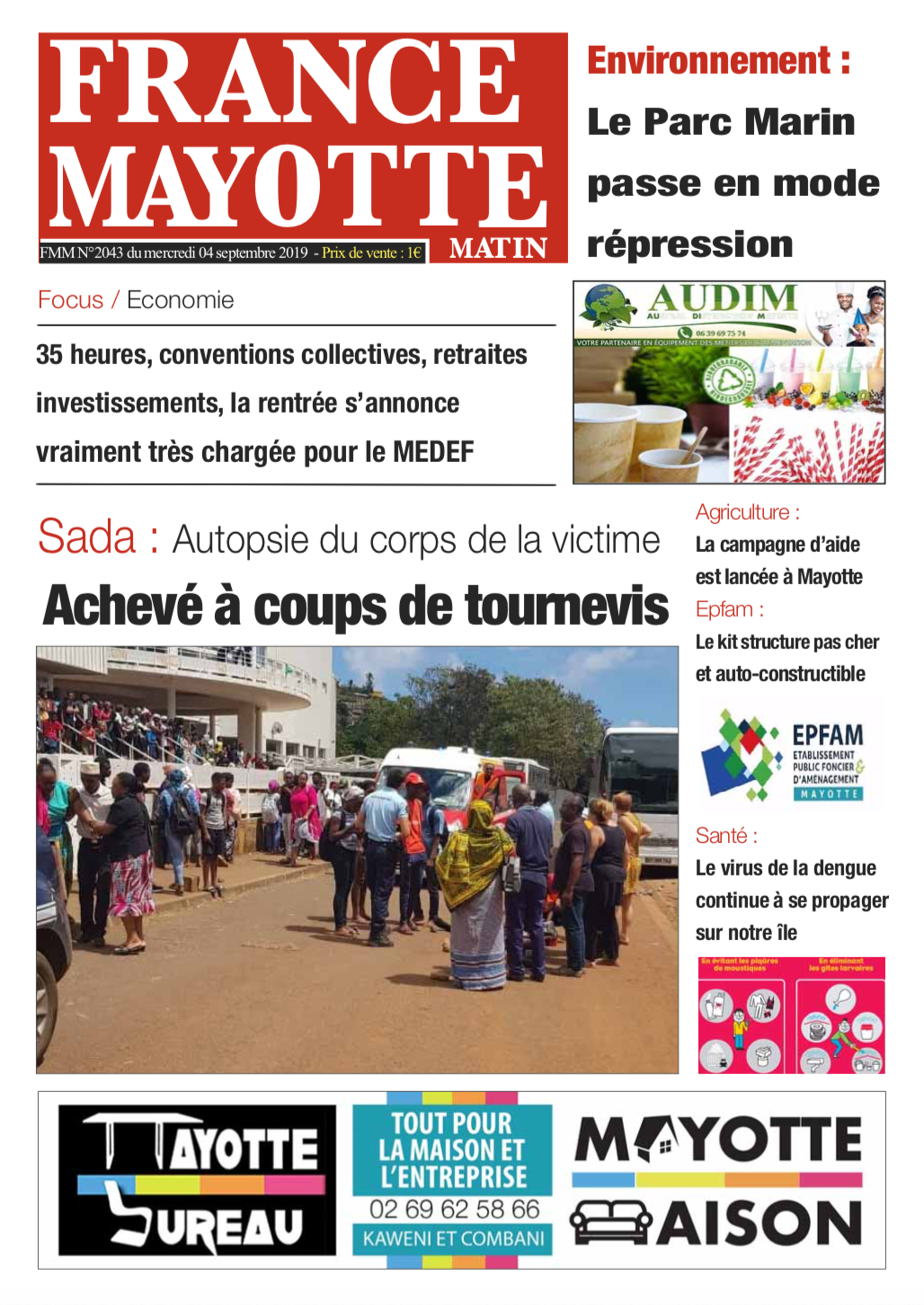 France Mayotte Mercredi 4 septembre 2019