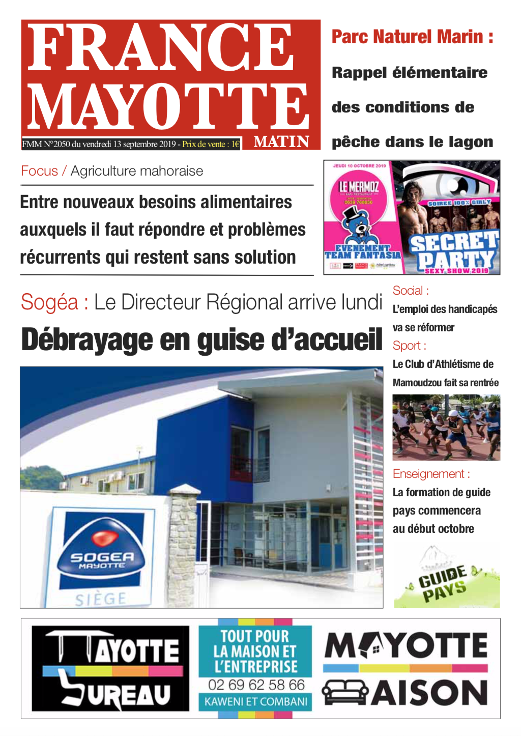 France Mayotte Vendredi 13 septembre 2019