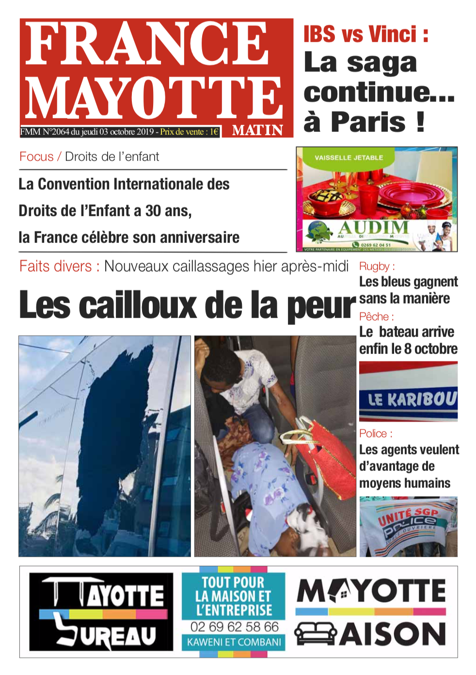 France Mayotte Jeudi 3 octobre 2019