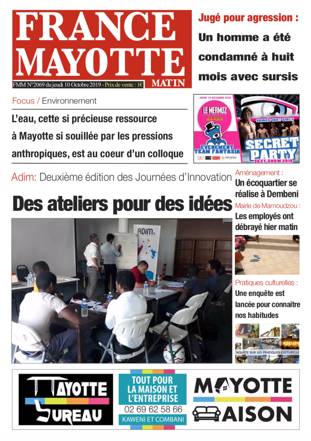 France Mayotte Jeudi 10 octobre 2019
