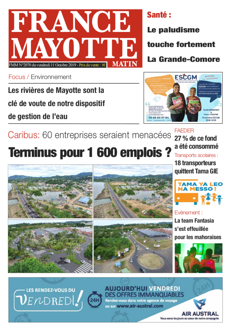 France Mayotte Vendredi 11 octobre 2019