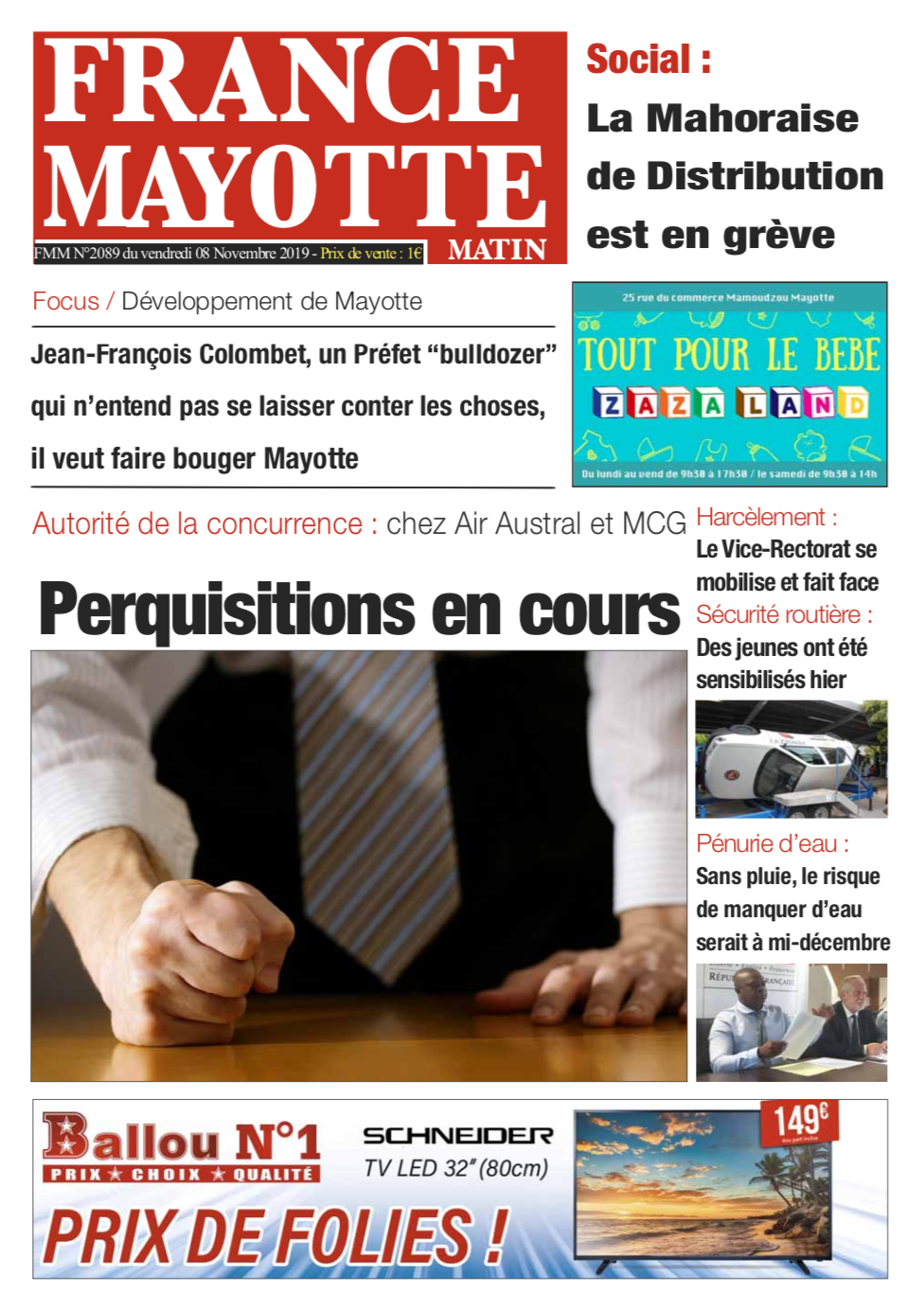 France Mayotte Vendredi 8 novembre 2019