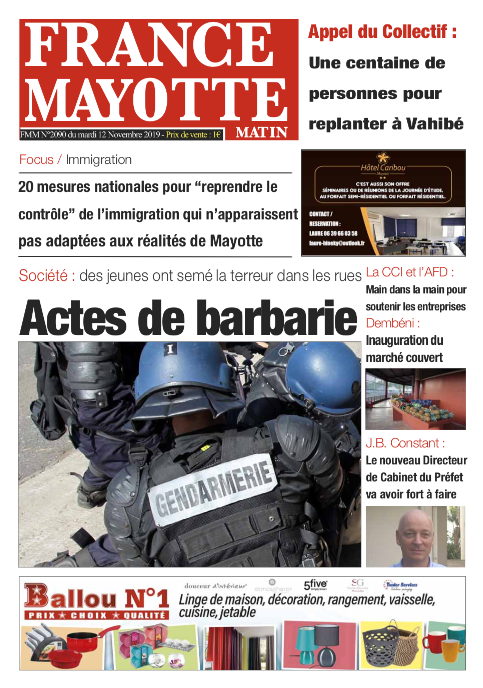 France Mayotte Mardi 12 novembre 2019