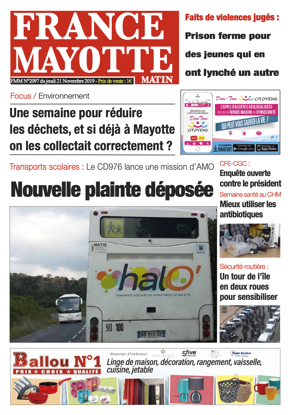 France Mayotte Jeudi 21 novembre 2019