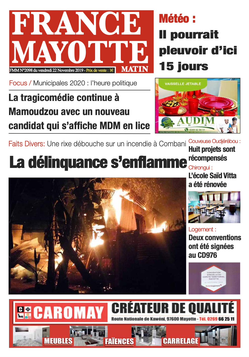 France Mayotte Vendredi 22 novembre 2019