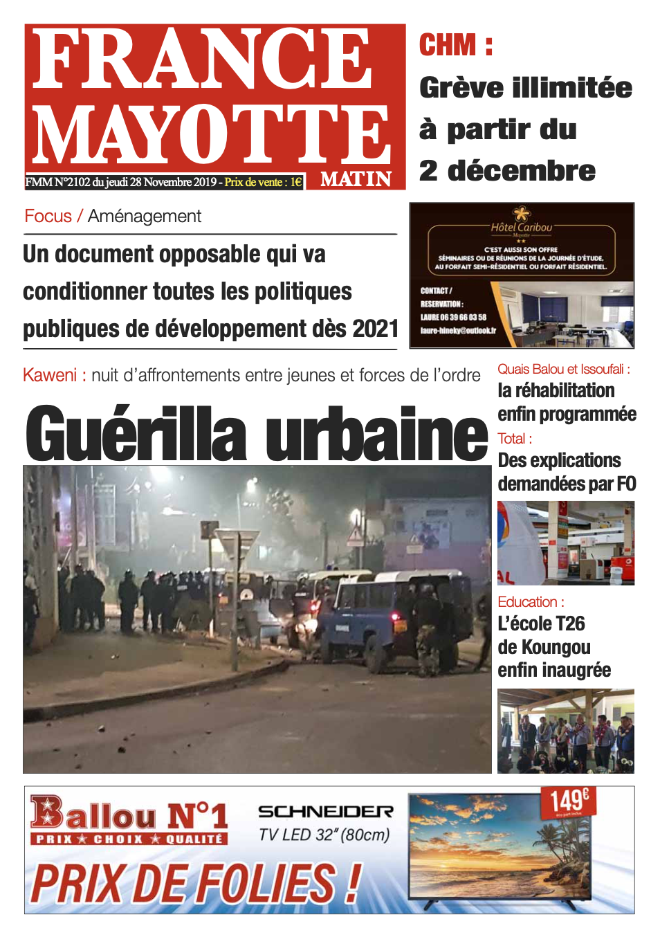 France Mayotte Jeudi 28 novembre 2019