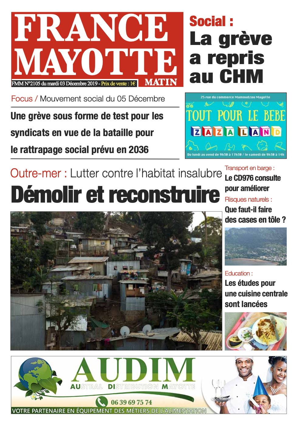 France Mayotte Mardi 3 décembre 2019