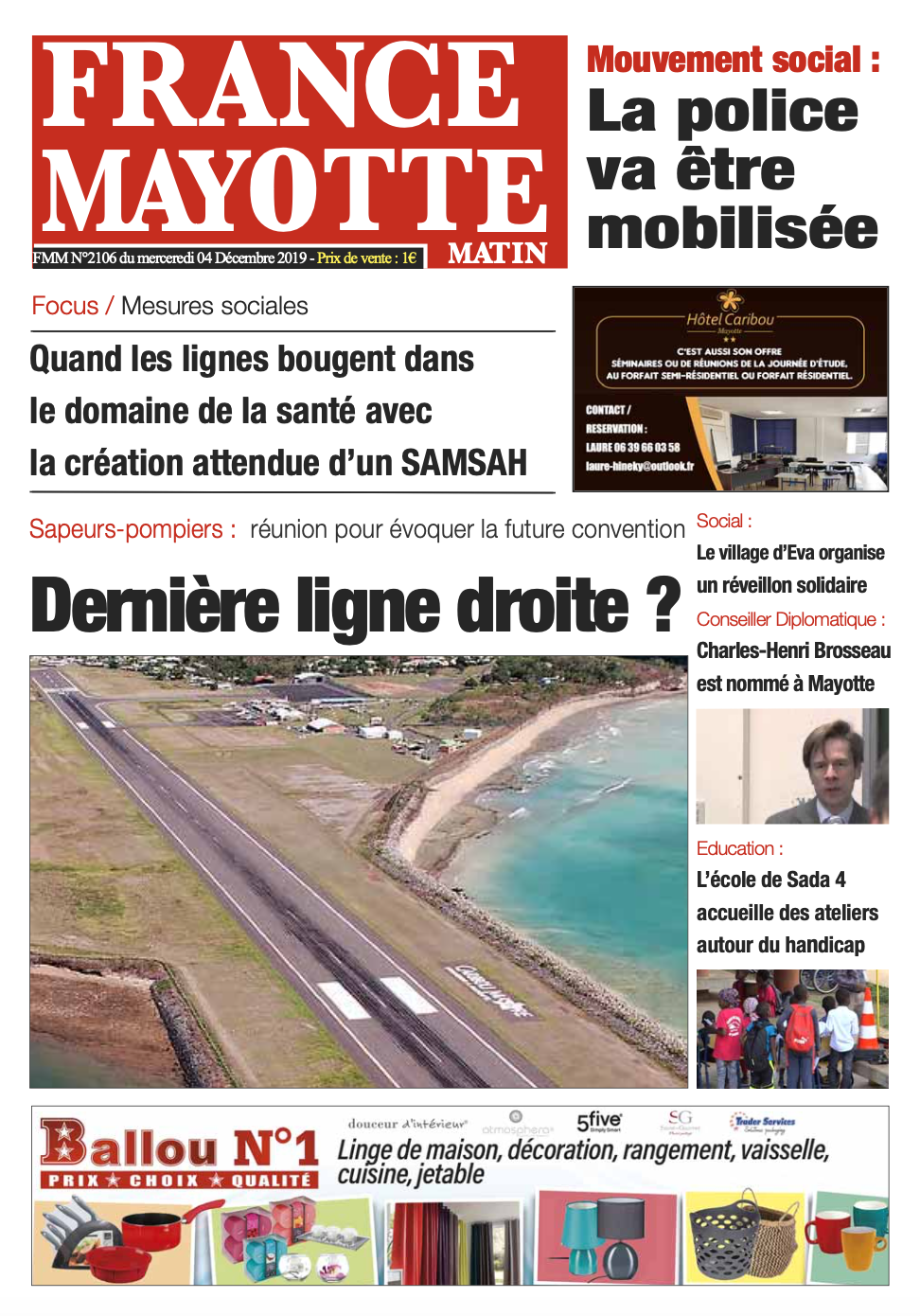 France Mayotte Mercredi 4 décembre 2019