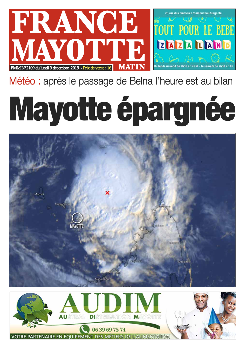France Mayotte Lundi 9 décembre 2019