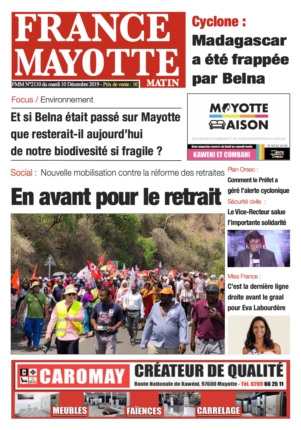 France Mayotte Mardi 10 décembre 2019