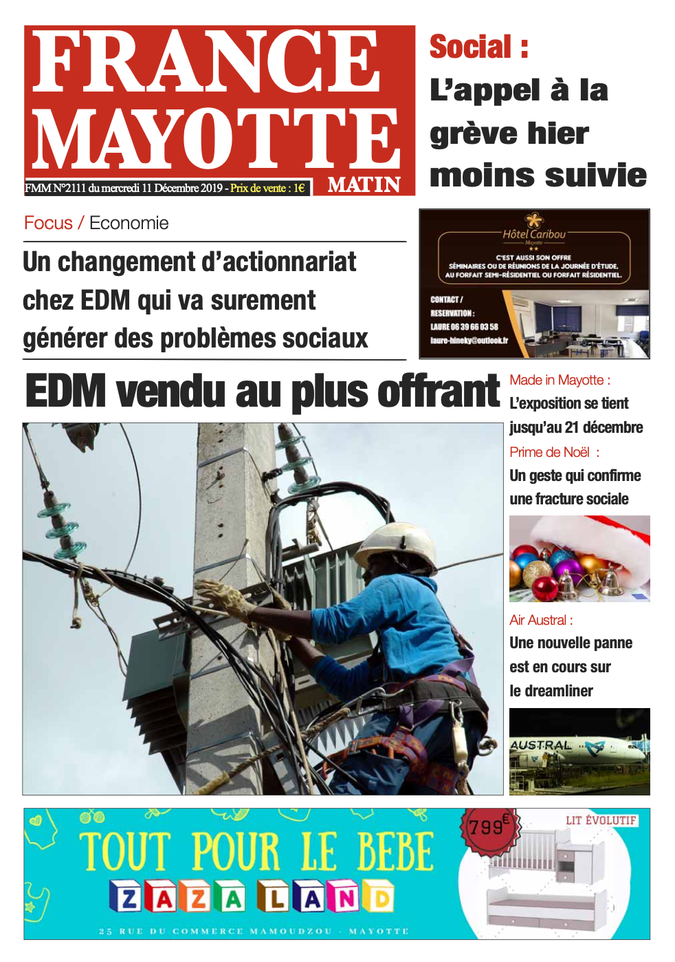 France Mayotte Mercredi 11 décembre 2019