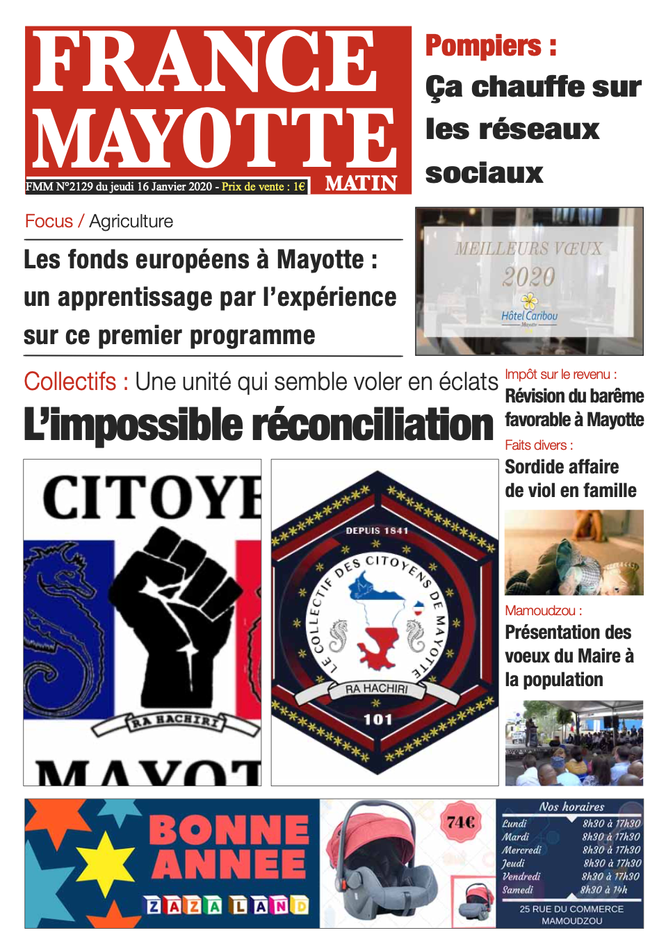 France Mayotte Jeudi 16 janvier 2020