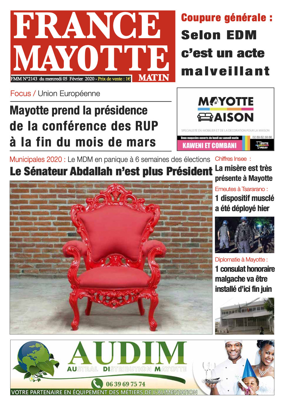France Mayotte Mercredi 5 février 2020