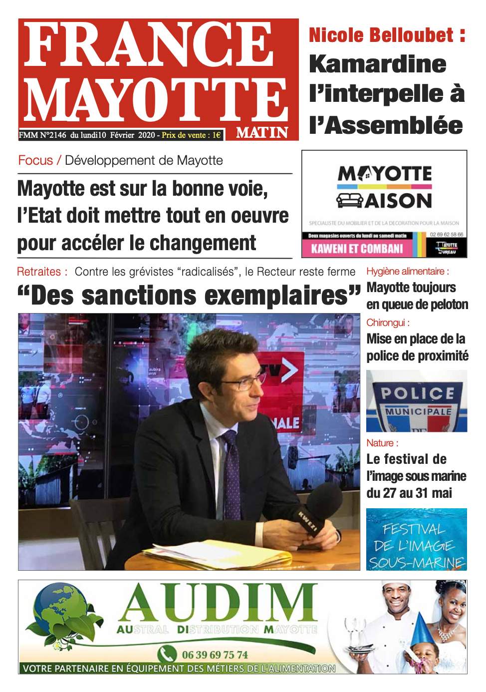 France Mayotte Lundi 10 février 2020