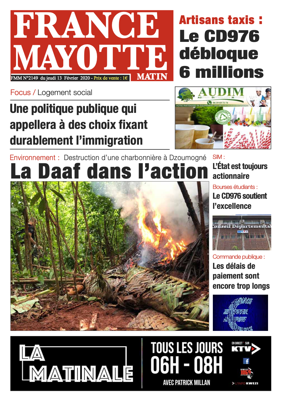 France Mayotte Jeudi 13 février 2020