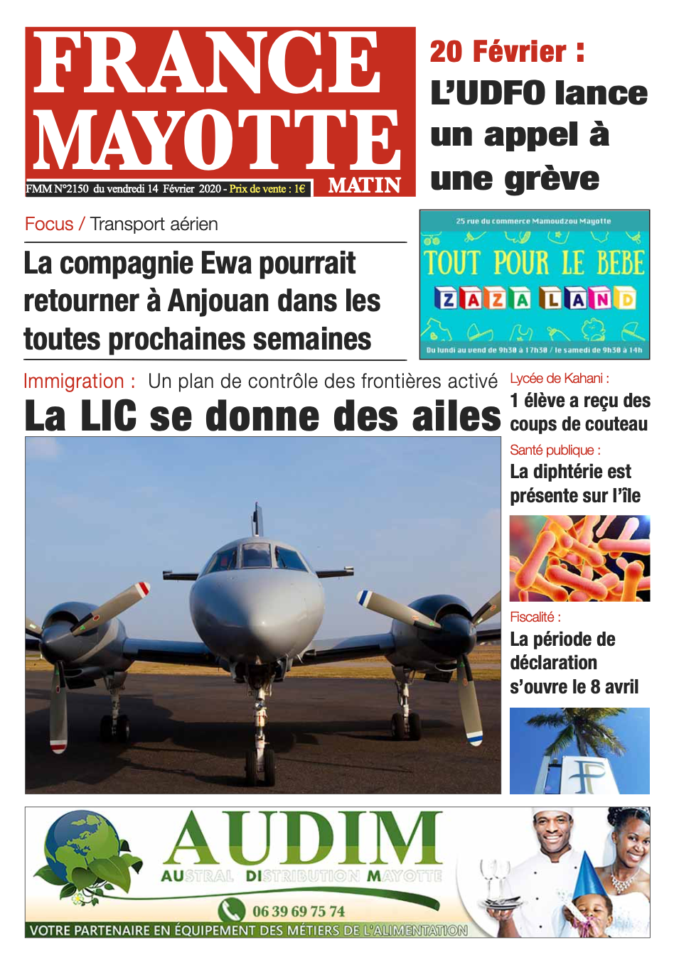 France Mayotte Vendredi 14 février 2020