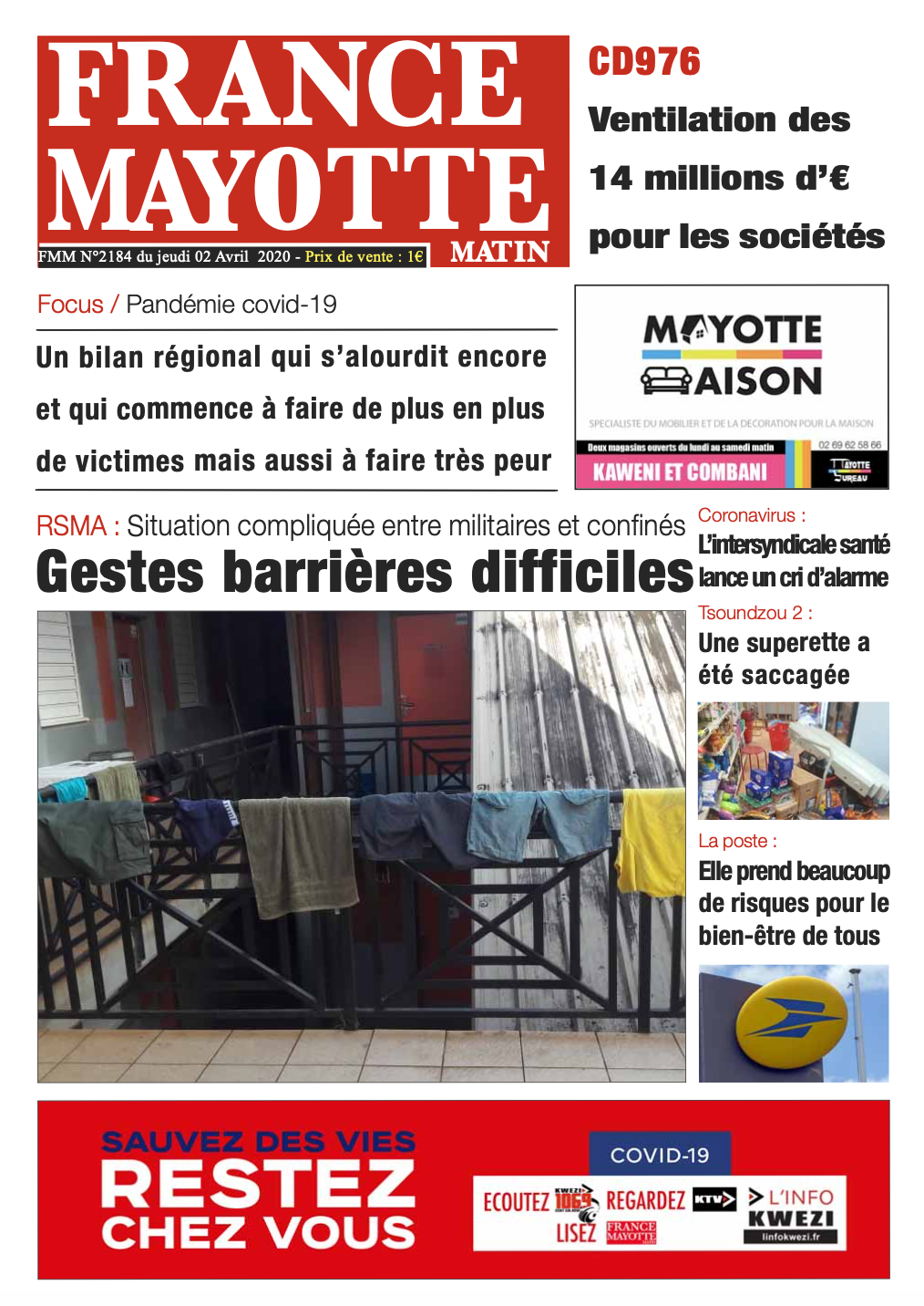 France Mayotte Jeudi 2 avril 2020