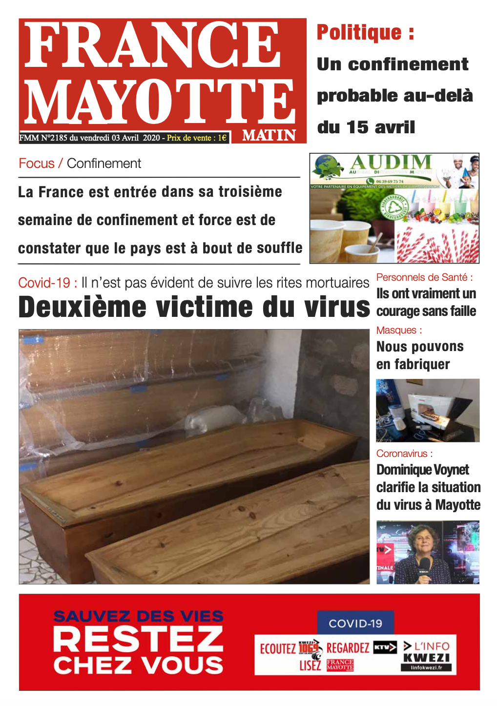 France Mayotte Vendredi 3 avril 2020
