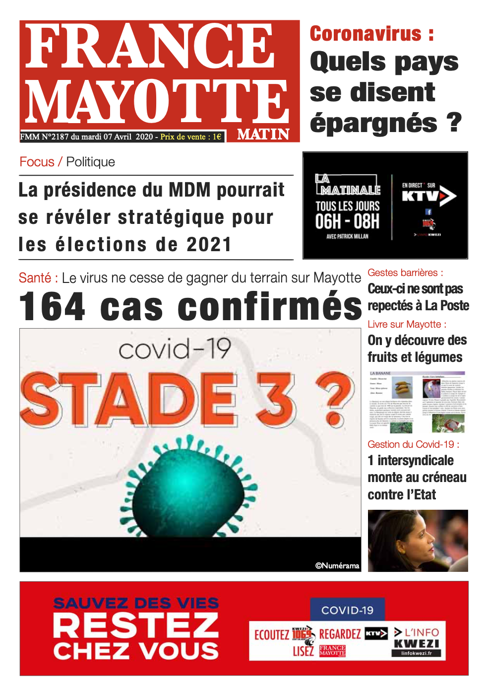 France Mayotte Mardi 7 avril 2020