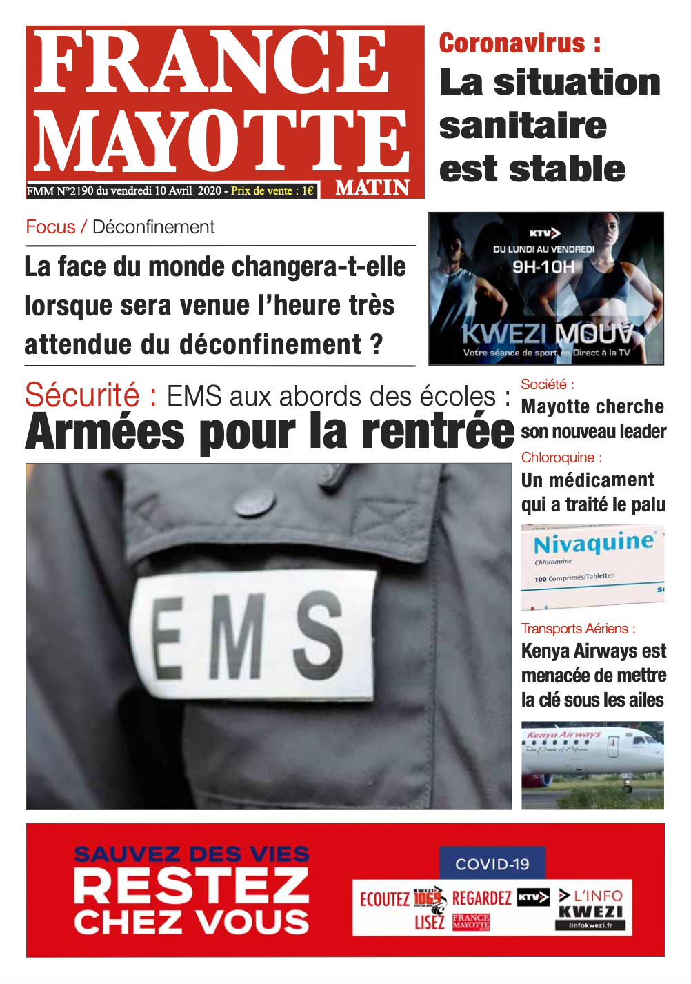 France Mayotte Vendredi 10 avril 2020