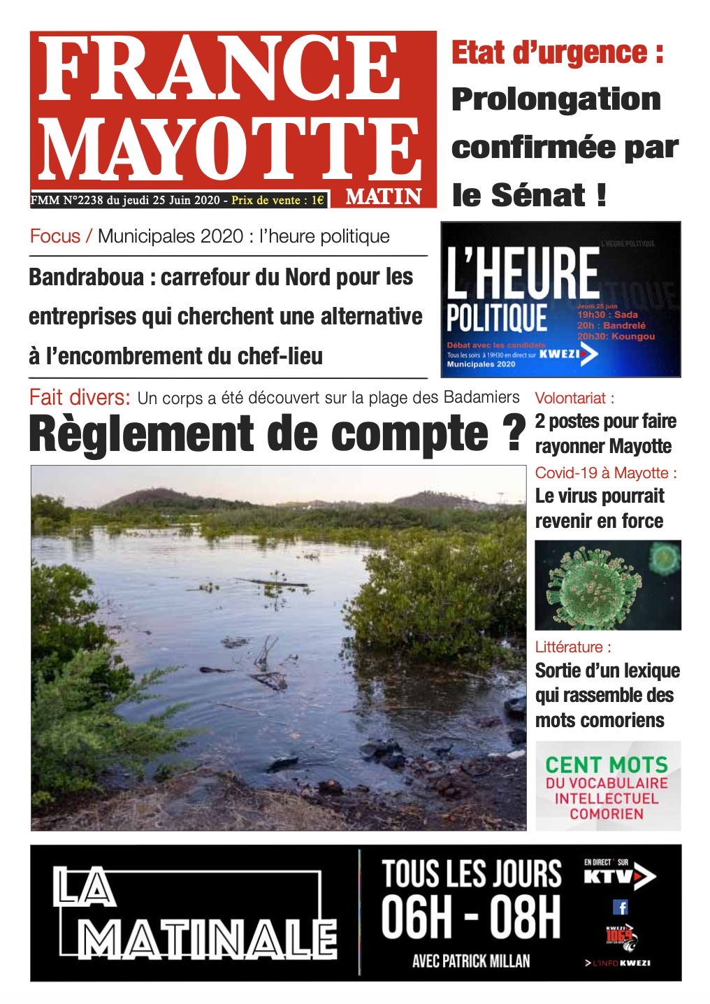 France Mayotte Jeudi 25 juin 2020