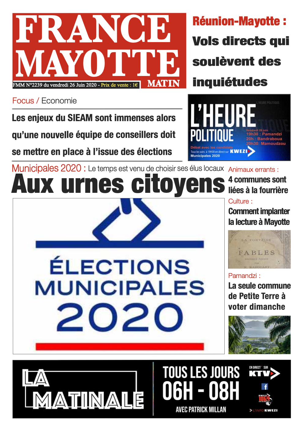 France Mayotte Vendredi 26 juin 2020