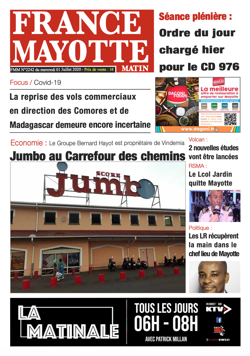 France Mayotte Mercredi 1er juillet 2020