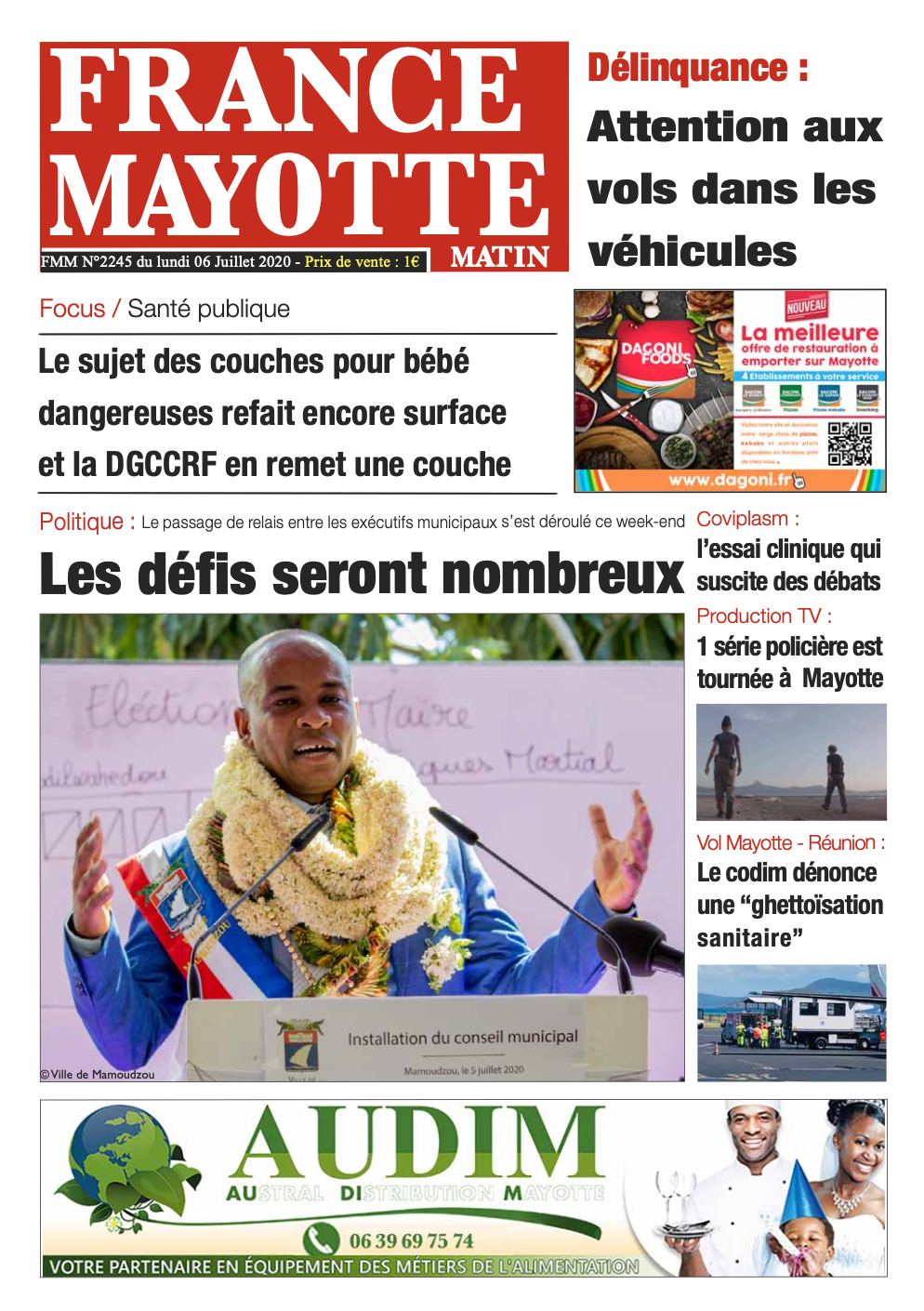 France Mayotte Lundi 6 juillet 2020