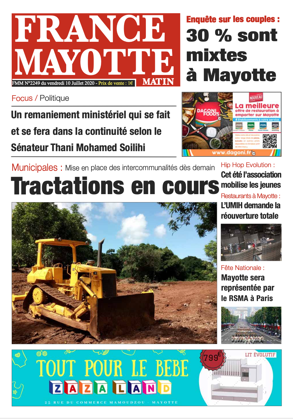 France Mayotte Vendredi 10 juillet 2020