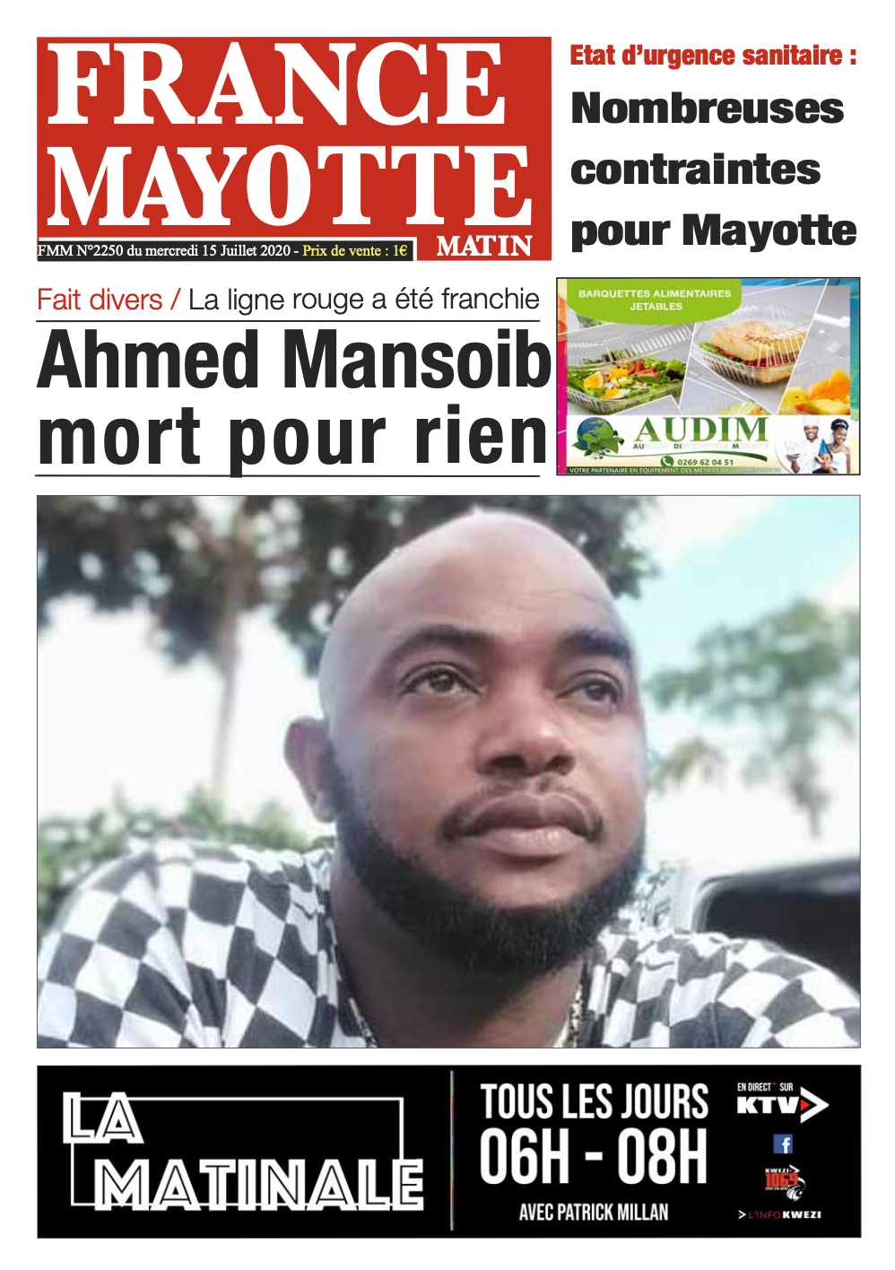 France Mayotte Mercredi 15 juillet 2020