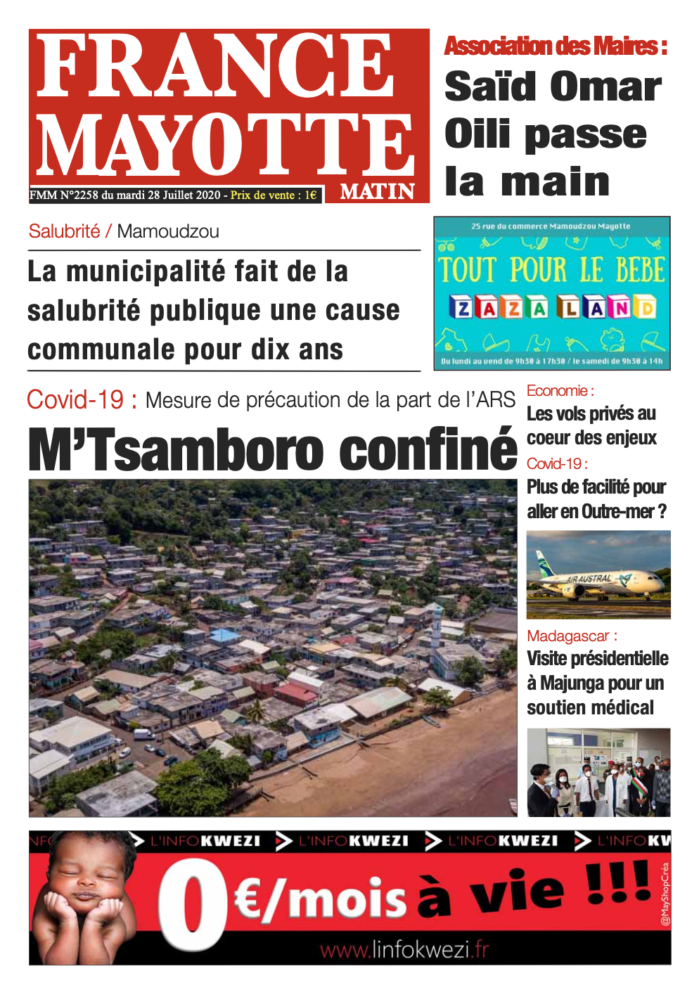 France Mayotte Mardi 28 juillet 2020