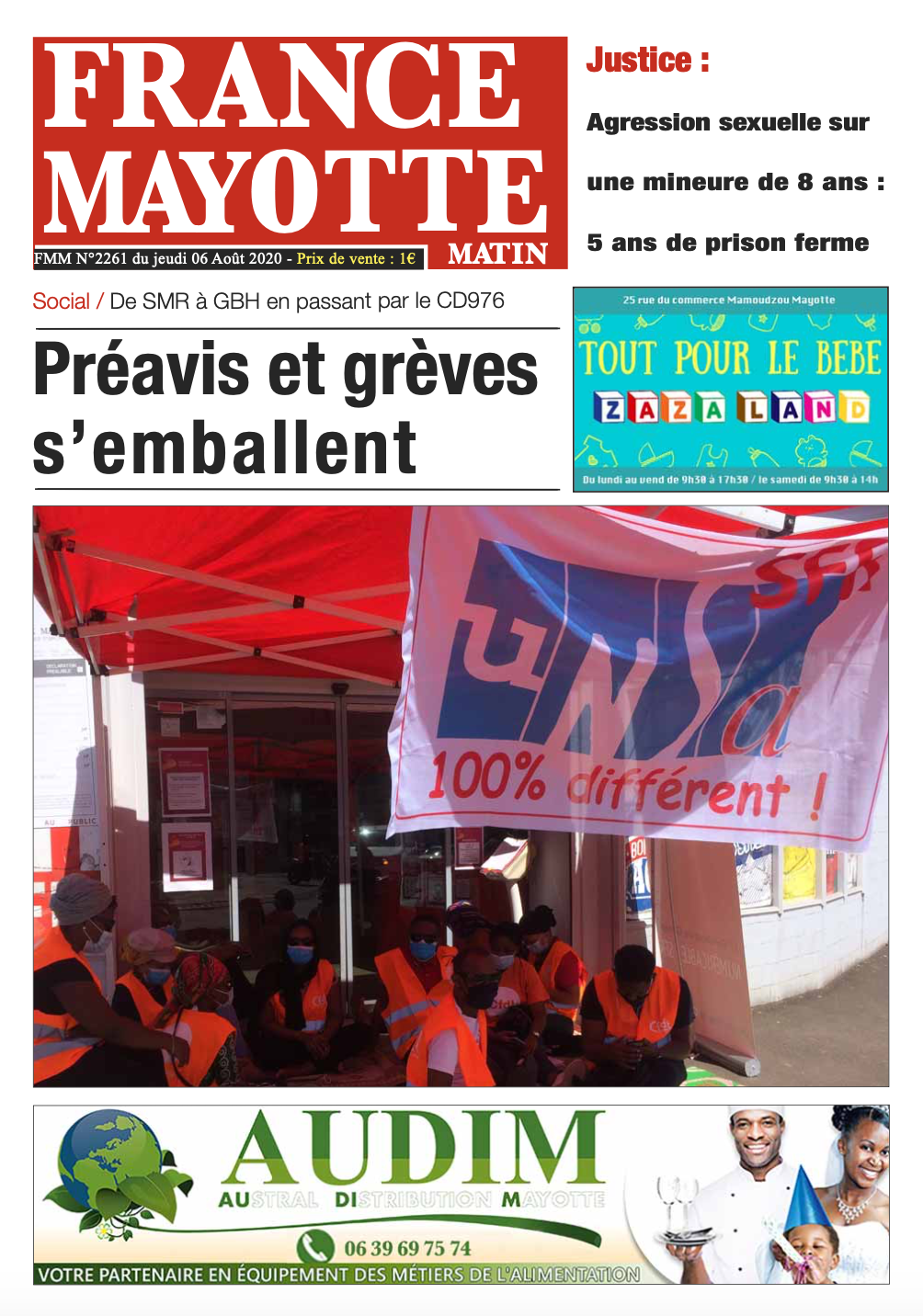 France Mayotte Jeudi 6 août 2020