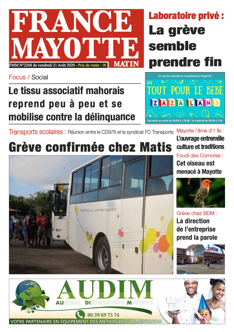 France Mayotte Vendredi 21 août 2020