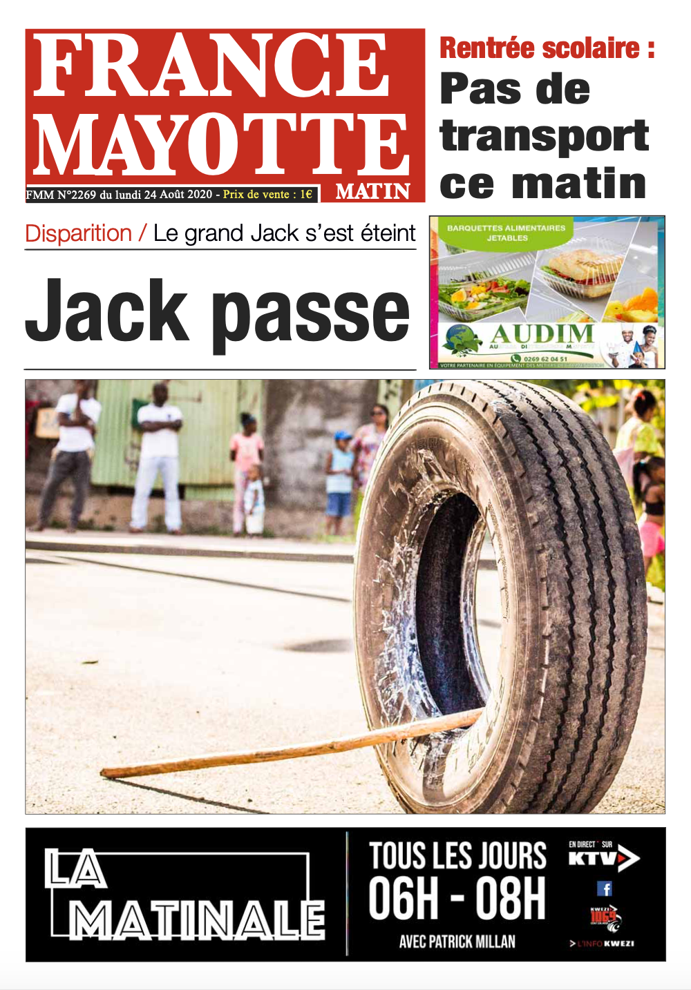 France Mayotte Lundi 24 août 2020