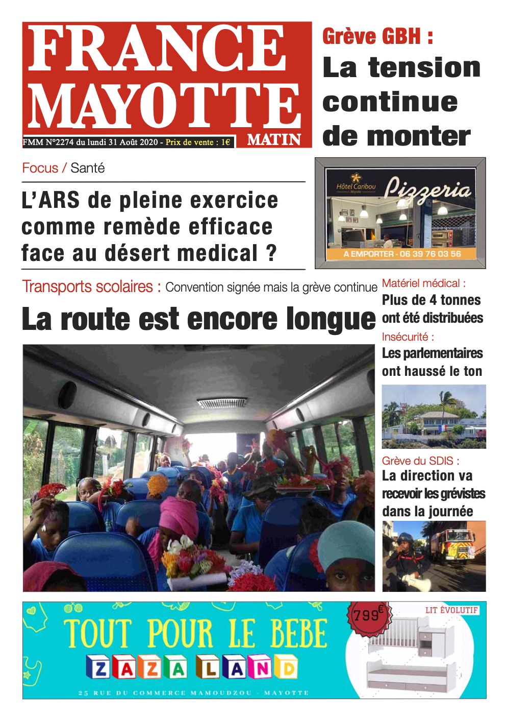 France Mayotte Lundi 31 août 2020