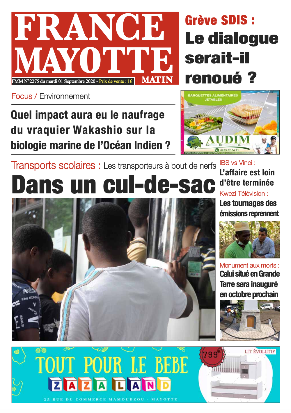 France Mayotte Mardi 1er septembre 2020