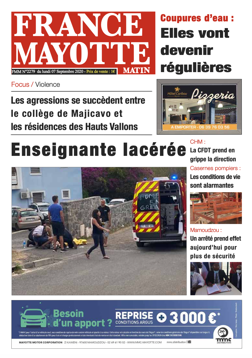 France Mayotte Lundi 7 septembre 2020
