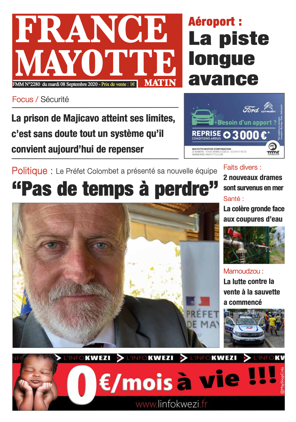 France Mayotte Mardi 8 septembre 2020