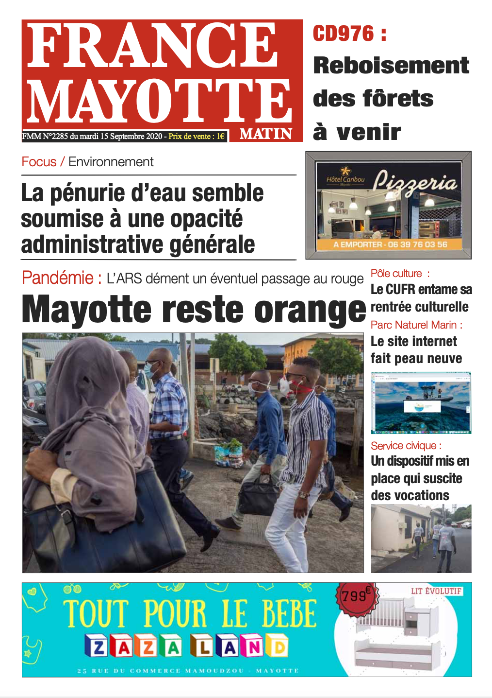 France Mayotte Mardi 15 septembre 2020