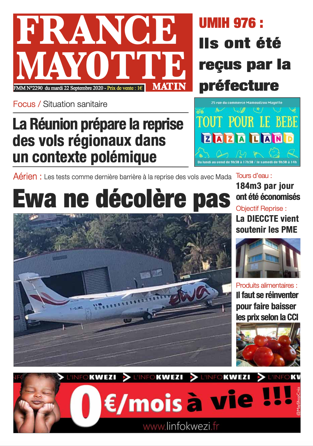 France Mayotte Mardi 22 septembre 2020