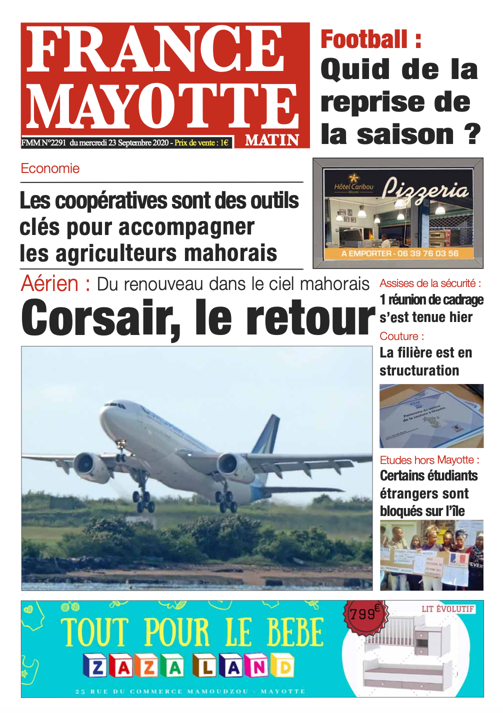 France Mayotte Mercredi 23 septembre 2020