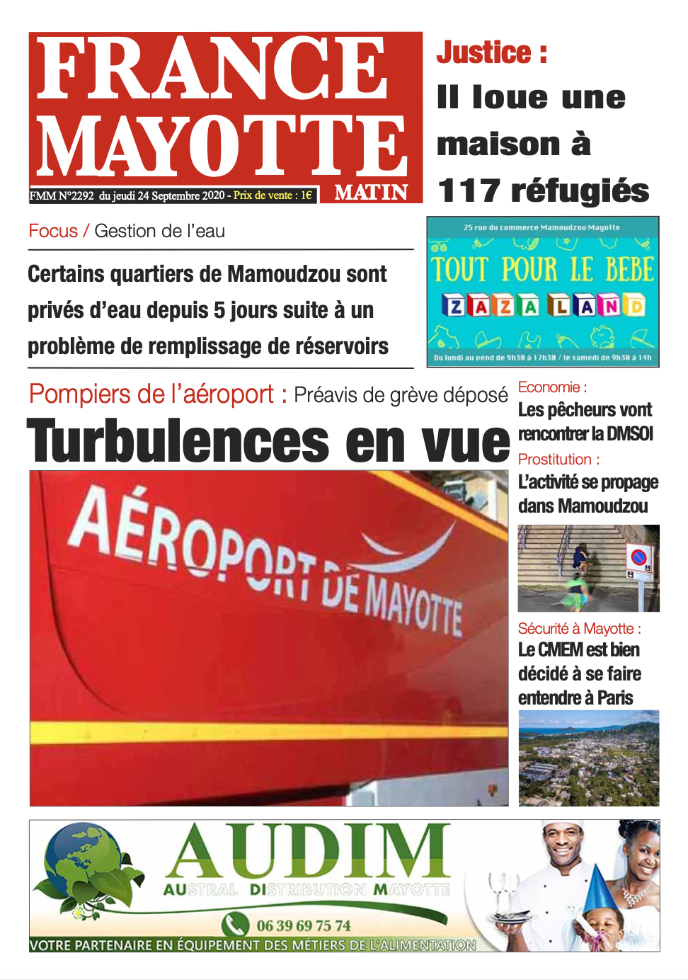 France Mayotte Jeudi 24 septembre 2020