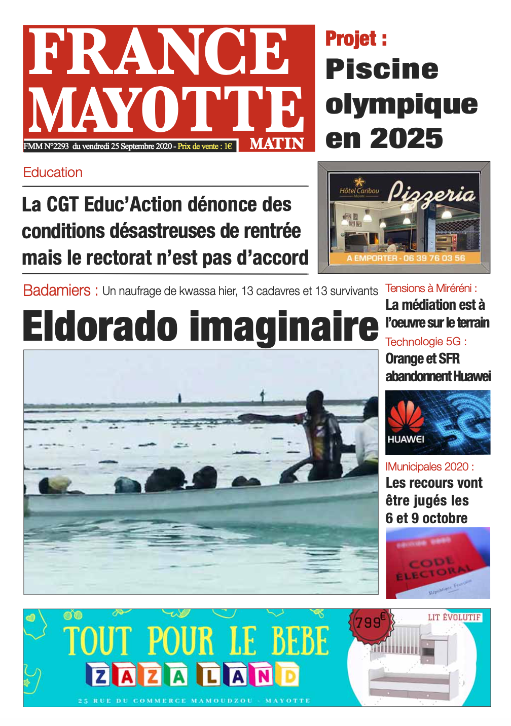 France Mayotte Vendredi 25 septembre 2020